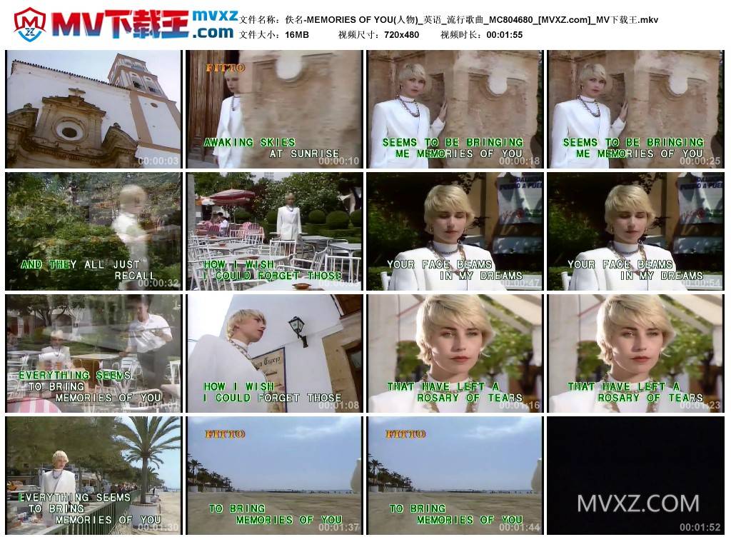 佚名-MEMORIES OF YOU(人物)_英语_流行歌曲_MC804680